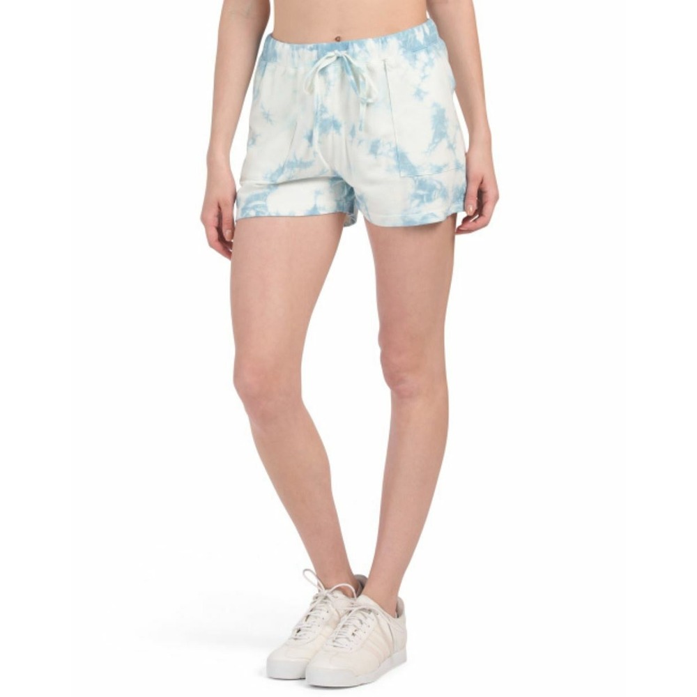 Lucky Brand women shorts 7WD71002 BMU/460 tie dye blue white sz XL $59.50